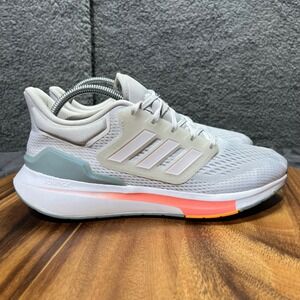 Adidas EQ21 Run Dash Shoes Womens Light Grey Pink‎ White Bounce Size 9.5